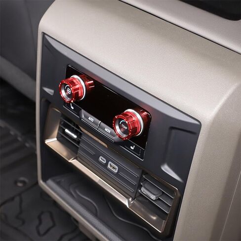 for Hummer EV Accessories Rear Air Conditioner Switch Button Knob Cover,Climate Control Knob Aluminum A/C Decal Trim Rings for Hummer EV SUV Truck 2024 2025+ (Mecha Model Red) in Saudi Arabia