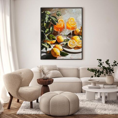 GEEHEIY Paint by Numbers Kit for Adults - Lemon Adult Paint by Number Kits on Canvas for Beginner, Fruit Lemon DIY Acrylic Oil Number Painting for Adults, Perfect for Home Decor Gift 16x20 Inch in Saudi Arabia