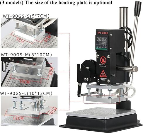 Hot Foil Stamping Machine, Bronzing Pressure Mark Machine with Full Scale on The Base Plate for Leather Paper Embossing Bronzing Machine in Saudi Arabia