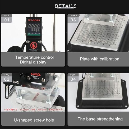 Hot Foil Stamping Machine, Bronzing Pressure Mark Machine with Full Scale on The Base Plate for Leather Paper Embossing Bronzing Machine in Saudi Arabia