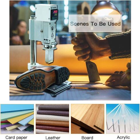 Digital Embossing Machine,DIY Digital Automatic Leather Hot Foil Stamping Machine,Manual Embossing Tool Creasing Wood Paper PVC Card Press Printer,Multifunctional Logo Emb in Saudi Arabia