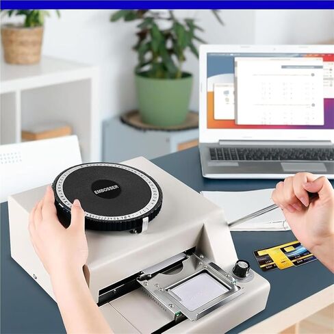 72-Character Manual Embossing Stamping Machine PVC/ID/Credit Card Embosser Code Printer,Card Personalization Tool for Standard PVC Cards 85.5mm × 55mm in Saudi Arabia