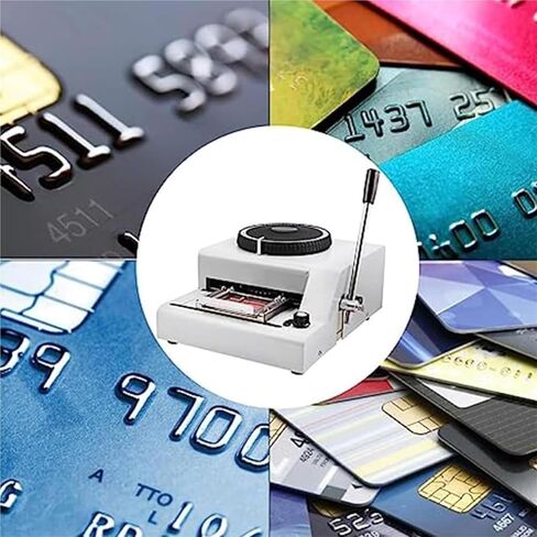 72-Character Manual Embossing Stamping Machine PVC/ID/Credit Card Embosser Code Printer,Card Personalization Tool for Standard PVC Cards 85.5mm × 55mm in Saudi Arabia
