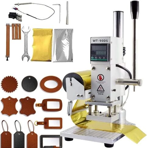 Hot Foil Stamping Machine Embossing Machine Pressure Mark Machine Leather Embossing Bronzing Machine for Leather PU in Saudi Arabia