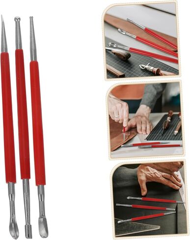 Gadpiparty 3pcs Leather Art Tool Pen Pottery Clay Sculpture Tool Professional Embossing Stylus for Craft in Saudi Arabia