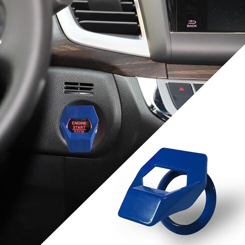 Car Engine Start/Stop Button Cover, Zinc Alloy Car Push Button Start Cover Car Power Control Trim, Universal Car Interior Accessories Key Ignition Switch Protective Cover for Cars, SUVs (Carbon fiber) in Saudi Arabia