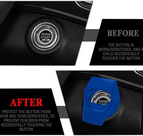 Car Engine Start/Stop Button Cover, Zinc Alloy Car Push Button Start Cover Car Power Control Trim, Universal Car Interior Accessories Key Ignition Switch Protective Cover for Cars, SUVs (Carbon fiber) in Saudi Arabia