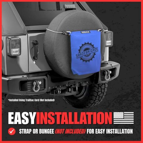 حقيبة SPIDERWEBSHADE Mesh TrailSac Buggy - حقيبة تخزين خارجية ملحقة للمعدات - جيب رانجلر برونكو UTV ATV كيس قمامة جاف ورطب شديد التحمل للتخييم والشاطئ والخارج - صنع في أمريكا - (أرجواني) in Kuwait