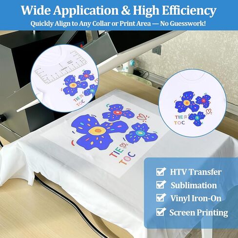 11pcs T-Shirt Ruler Guide - Transparent T-Shirt Alignment Tool, Vinyl Alignment Heat Press Ruler, T-Shirt Measurement Tool for Heat Press, Alignment, Adults, Kids Front and Back Measurement in Saudi Arabia