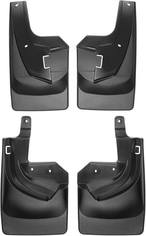 Weathertech Custom No Drill Splash Guard Mudflaps لـ RAM Ram 2500/3500، Ram Truck 2500/3500، Ram Truck 2500/3500 - المجموعة الأمامية والخلفية (110108-120110)، أسود in Saudi Arabia