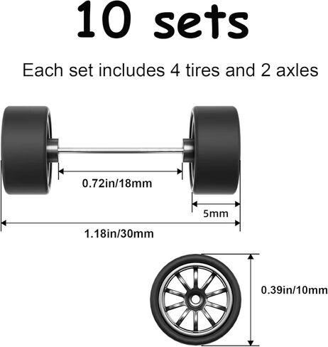 1/64 Wheels and Tires Set, 12-Pack 1 : 64 Scale Wheels Rubber Tires with Easy-Install Axles, Mixed Styles, for 1/64 Diecast Cars in Saudi Arabia