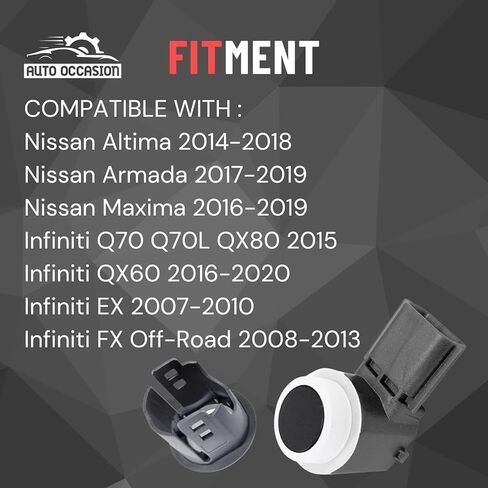 Reverse Parking Assist Sensor Mounting Bracket Compatible with Nissan Altima 2014-2018 for Infiniti QX60 2016-2020 28438-3SH0B 28438-3TA4A in Saudi Arabia