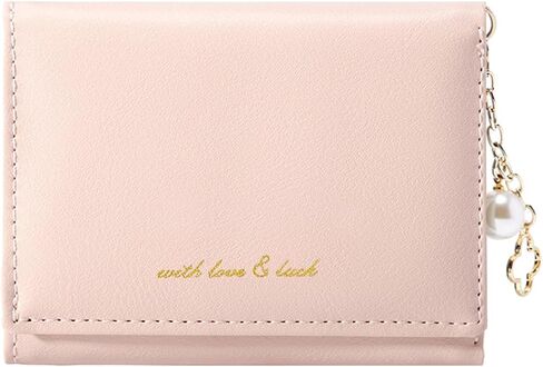 Sunwel Fashion Elegant Small Wallet with Chain Decoration Cash Credit Card Holder ID Window for Women Girls (BLACK) in Kuwait