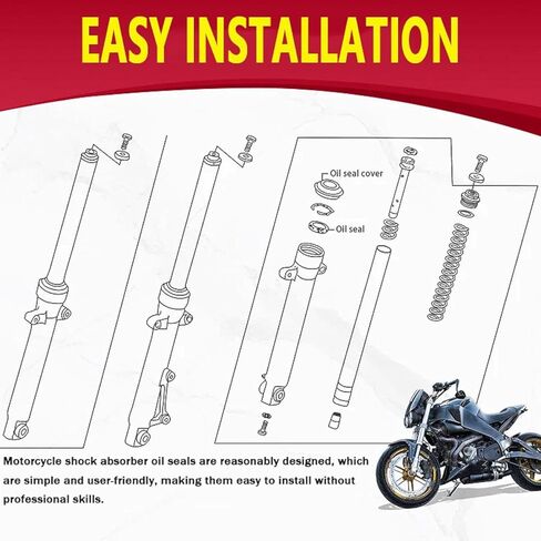 شوكة النفط الغبار الختم لهوندا CTX700 ST1100 CB500X CMX300 CBR600 RR CBR600 RA CB300R 2015-2018 2019 2020 2021 2022 الجبهة شوكة النفط الختم و غطاء غبار in Saudi Arabia