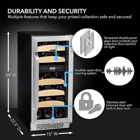 Whynter BWR-18SD 18 Bottle Built-in Wine Refrigerator, Multi in Kuwait