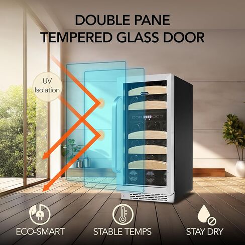 Whynter BWR-18SD 18 Bottle Built-in Wine Refrigerator, Multi in Kuwait