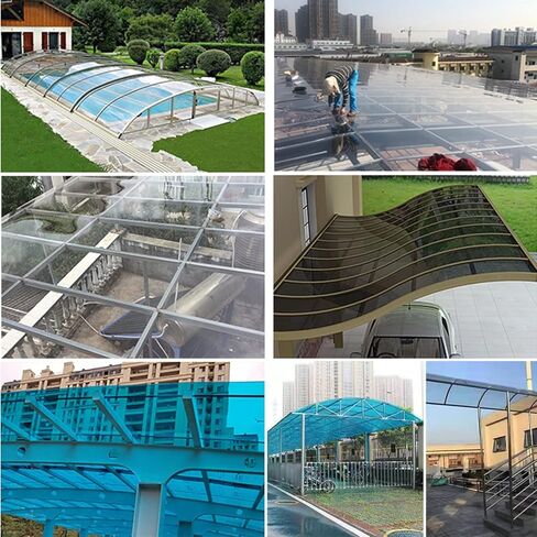 YXXSDP Lightweight Acrylic Sheet for Porch, Bendable Clear Plastic Panels Picture Frames/Wedding/Blank/Office Glass Alternative, Easy to Cut & Install (Color : 1x6m/3.3x19.7ft, Size : 1.4mm) in Saudi Arabia