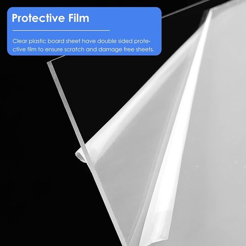 YXXSDP Lightweight Acrylic Sheet for Porch, Bendable Clear Plastic Panels Picture Frames/Wedding/Blank/Office Glass Alternative, Easy to Cut & Install (Color : 1x6m/3.3x19.7ft, Size : 1.4mm) in Saudi Arabia