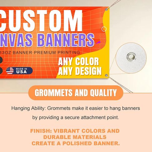 Custom Banners, Banners Custom with Logo Text, Personalized Canvas Signs, Banner Decor for Business, Birthday, Wedding, Graduation & Party Christmas, Create Your Own Banner for Indoor Outdoor in Saudi Arabia