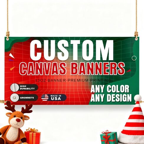 Custom Banners, Banners Custom with Logo Text, Personalized Canvas Signs, Banner Decor for Business, Birthday, Wedding, Graduation & Party Christmas, Create Your Own Banner for Indoor Outdoor in Saudi Arabia