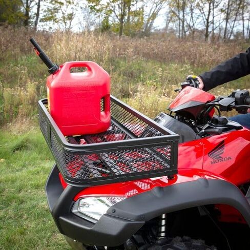 Black Widow ATV Front Storage Rack Steel Mesh Universal Deluxe 300 lb. Capacity, Hardware Included in Saudi Arabia