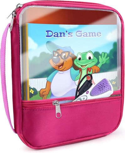 Annmore Carrying Bag Compatible with Leapfrog LeapReader System Learn-to-Read 10 Book Mega Pack, Pink in Saudi Arabia
