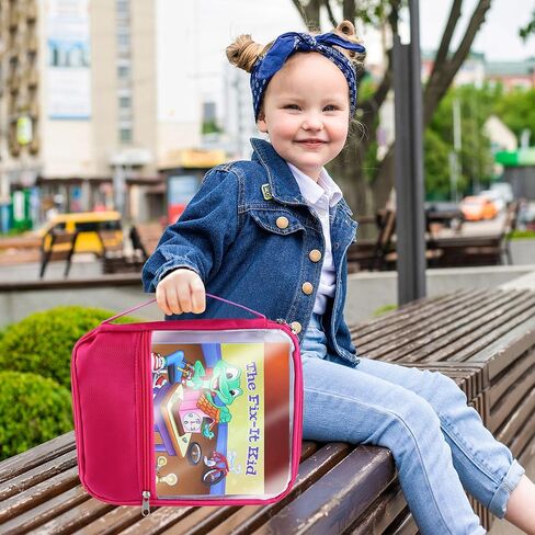 Annmore Carrying Bag Compatible with Leapfrog LeapReader System Learn-to-Read 10 Book Mega Pack, Pink in Saudi Arabia