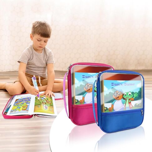 Annmore Carrying Bag Compatible with Leapfrog LeapReader System Learn-to-Read 10 Book Mega Pack, Pink in Saudi Arabia