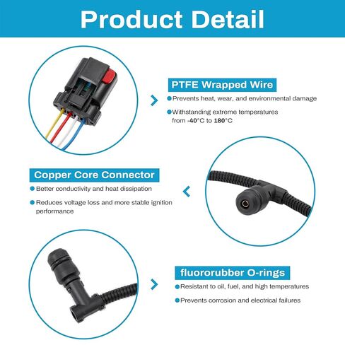 6.0 توهج التوصيل تسخير مع أداة إزالة الصواميل 6.0L محرك تسخير متوافق مع 2004-2010 الديزل 5C3Z12A690A 4C2Z12A690AB استبدال in Kuwait