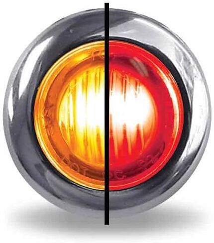 TRUX TLED-BX3AR Marker Light, Mini Button, Dual Revolution, Amber/Red, Led in Saudi Arabia