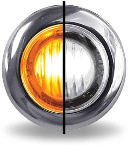 TRUX TLED-BX3AR Marker Light, Mini Button, Dual Revolution, Amber/Red, Led in Saudi Arabia