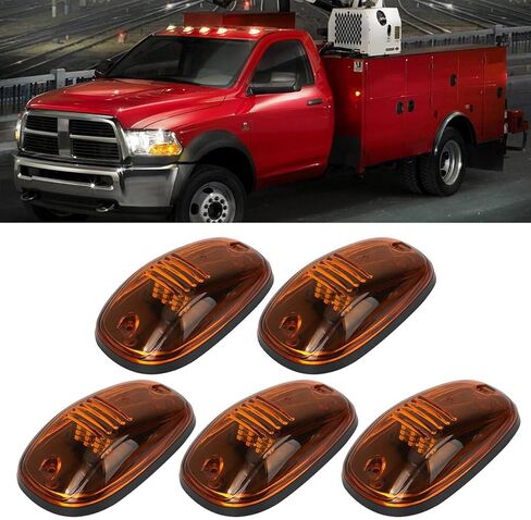 ECCPP Amber LED Cab Roof Running Top Marker Lights for Dodge/Ram 1500, 2500, 3500, 4500, 5500 (2003-2018) - Amber Lens, ABS Plastic, Energy-Saving, Wide Compatibility in Saudi Arabia