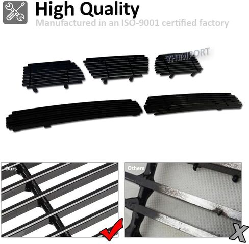 Compatible with Nissan Hardbody Pickup 1995-1997 Aluminum Chrome Horizontal Billet Grille Grill Insert Combo (Chrome/Polished) in Saudi Arabia
