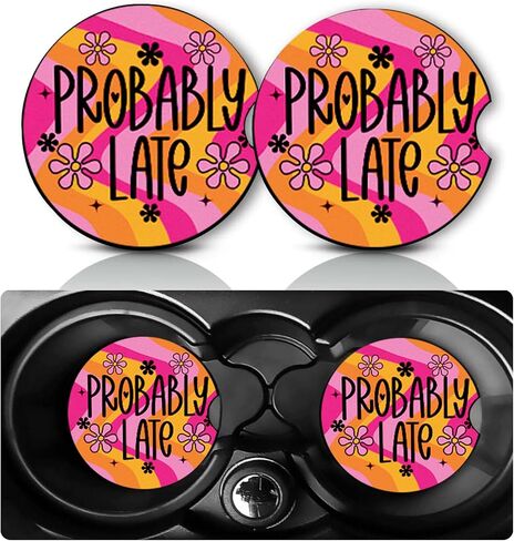 2 Pack Dragon and Skulls Car Cup Holder Coasters 2.75" Universal Size Anti Slip Rubber Mat Gifts for Women Men Neoprene Auto Insert Cars Coasters for Cup Holders Dragon Car Accessories Decor in Saudi Arabia