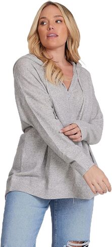 Minnie Rose Womens Cashmere Oversize Zip Hoodie in Saudi Arabia
