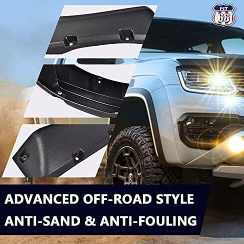 PIT66 6PCS Fender Flares with Mounting Hardware,Fit 2004-2006 Jeep Wrangler Unlimited LJ /1997-2006 Wrangler TJ (Not fit Sport Sport Utility Models) Smooth Pocket Riveted Style Wheel Flares in Saudi Arabia