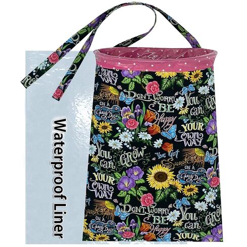 حقيبة قمامة السيارة معلقة بالمقعد الأمامي ووحدة التحكم بمسند رأس المقعد الخلفي - سلة مهملات السيارة مع بطانة مقاومة للماء قابلة لإعادة الاستخدام وأكياس للاستعمال مرة واحدة - سلة نفايات السيارة (أزرق مخضر صغير) in Kuwait