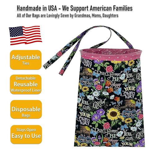 حقيبة قمامة السيارة معلقة بالمقعد الأمامي ووحدة التحكم بمسند رأس المقعد الخلفي - سلة مهملات السيارة مع بطانة مقاومة للماء قابلة لإعادة الاستخدام وأكياس للاستعمال مرة واحدة - سلة نفايات السيارة (أزرق مخضر صغير) in Kuwait