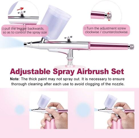 Airbrush-Kit Air Brush Kit With Airbrush Compressor Nail Charms Wireless Air Brush for Barber, Nail Art, Cake Decor, Makeup, Model Painting (Green) in Saudi Arabia