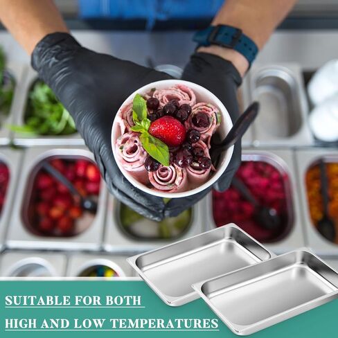 Zubebe 1/2 Half Size Steam Table Pans 6 Inch Deep Steam Pan Stainless Steel Restaurant Pan Metal Food Tray Commercial Food Pans for Hotel Restaurant (4 Pcs) in Saudi Arabia