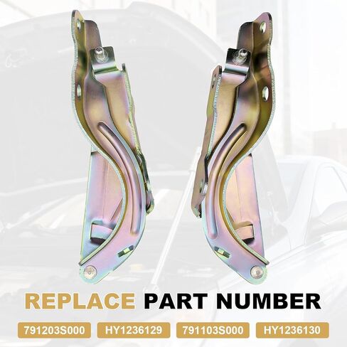 PartsFlow Hood Hinges Driver & Passenger Side 4 Door Compatible With 2011 2012 2013 2014 2015 Hyundai Sonata 2.0L 2.4L Replacement for 791203S000, HY1236129, 791103S000, HY1236130 in Saudi Arabia