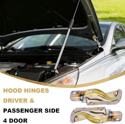 PartsFlow Hood Hinges Driver & Passenger Side 4 Door Compatible With 2011 2012 2013 2014 2015 Hyundai Sonata 2.0L 2.4L Replacement for 791203S000, HY1236129, 791103S000, HY1236130 in Saudi Arabia