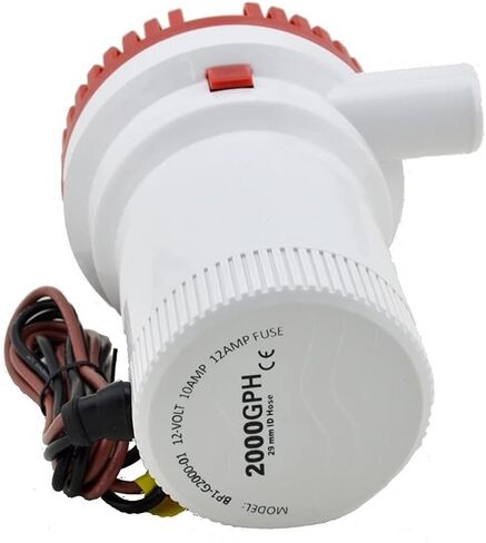 Electric Submersible Pump 12V 2000GPH Water Bilge Pump Submersible High Flow Submersible Marine Electric H1E1 Transfer Sump Pump in Saudi Arabia