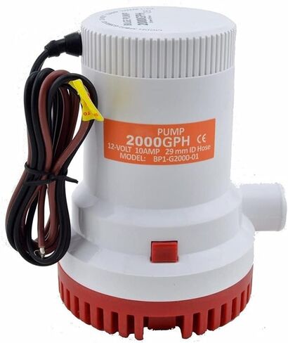 Electric Submersible Pump 12V 2000GPH Water Bilge Pump Submersible High Flow Submersible Marine Electric H1E1 Transfer Sump Pump in Saudi Arabia
