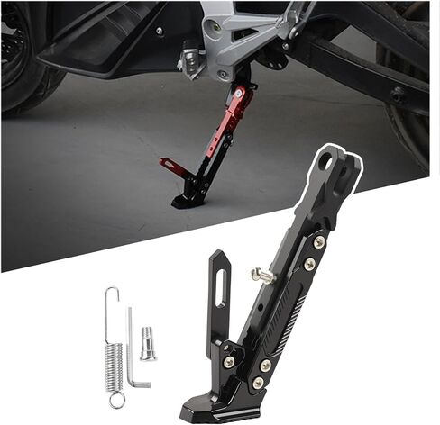 مسند دراجة نارية من أجل Yamaha YZF R1 2015-2024، حامل جانبي قابل للتعديل مع قفل زنبركي، دعم متين من الفولاذ الألومنيوم لوقوف السيارات، قاعدة ثابتة مضادة للانزلاق، أسود in Saudi Arabia