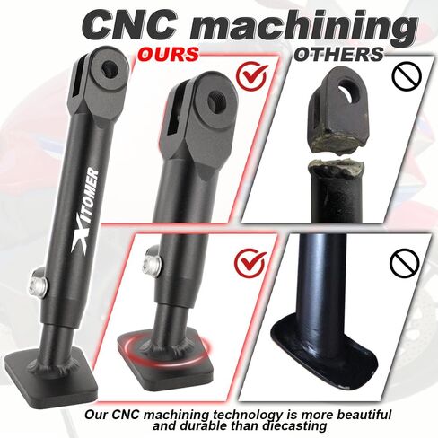 Xitomer Adjustable Side Stand Compatible with CB650R 2019-2025, CBR650R 2019-2024, CBR650F CB650F 2014-2018 Motorcycle 3 inch Adjustable Kickstand Aluminum Sidekick in Saudi Arabia