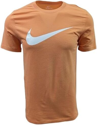 Nike Men's Sportswear Swoosh T-Shirts (X-Large, Coral Orange (Multi-Swoosh)) in Kuwait