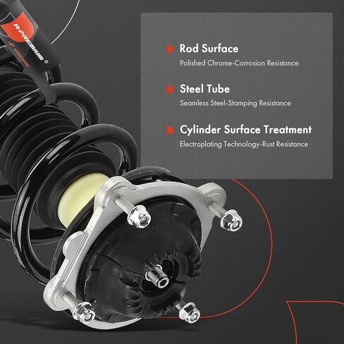 زوج A-Premium (2) دعامة كاملة للسائق وجانب الراكب ومجموعة زنبركية ملفوفة متوافقة مع Audi A6 2012-2018، A6 Quattro 2012-2018، A7 Quattro 2012-2018 3.0L in Saudi Arabia