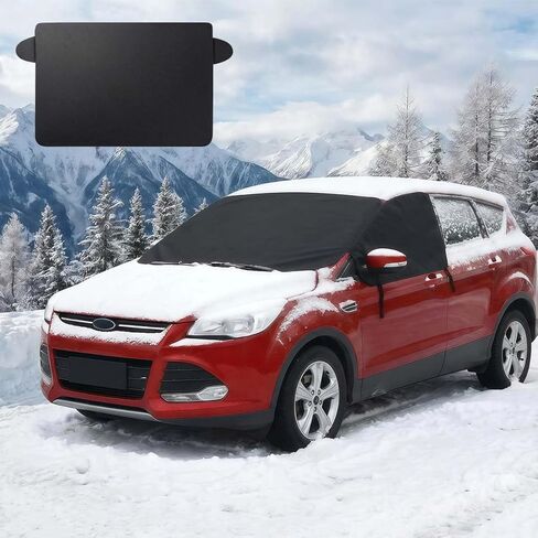 Magnetic Windshield Cover for Snow, Winter Windshield Snow Cover with Magnetic Edge, Universal Front Windshield Protector for Cars SUVs Trucks, Ice and Frost Protection Cover in Saudi Arabia