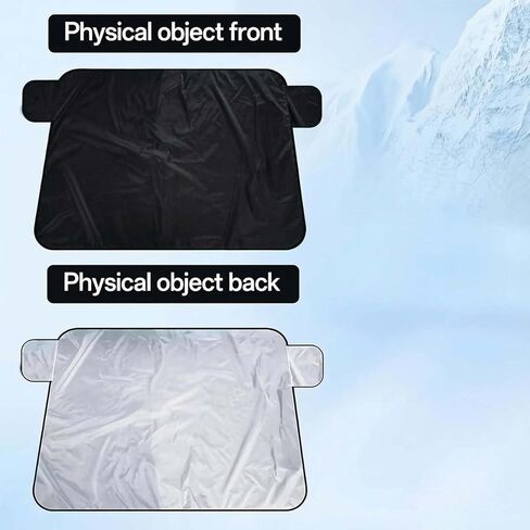 Magnetic Windshield Cover for Snow, Winter Windshield Snow Cover with Magnetic Edge, Universal Front Windshield Protector for Cars SUVs Trucks, Ice and Frost Protection Cover in Saudi Arabia
